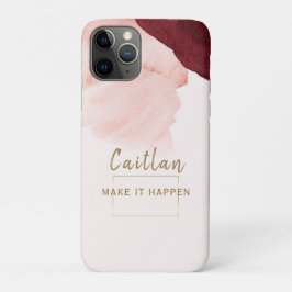 Capa Para iPhone 11 Pro Terracota Rosa Abstrato