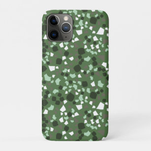 Capa Para iPhone 11 Pro Terrazzo verde e branco mínimo moderno