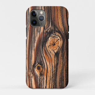 Capa Para iPhone 11 Pro Textura de madeira Legal única
