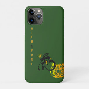 Capa Para iPhone 11 Pro Tigre Verde Selvagem e Chinoiserie Livre