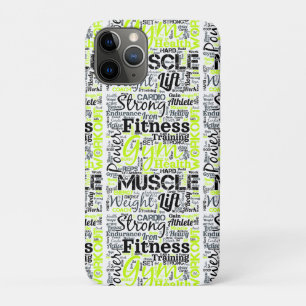 Capa Para iPhone 11 Pro Tipografia de Motivação para Fitness Design