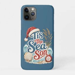 Capa Para iPhone 11 Pro Tipografia de Natal Costeiro É a Temporada do Mar
