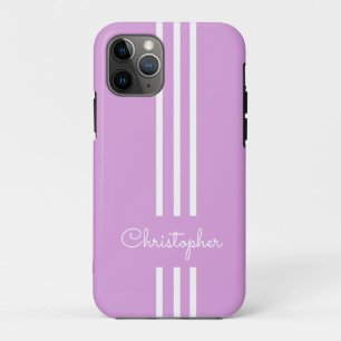 Capa Para iPhone 11 Pro Tiras de corridas modernas monogramas