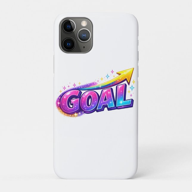 Capa Para iPhone 11 Pro Título Estojo de Telefone GOAL Vibrante – Sucesso  (Verso)