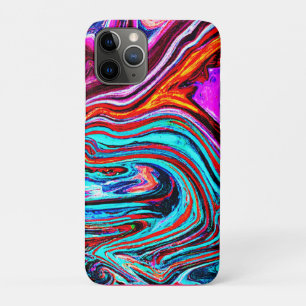 Capa Para iPhone 11 Pro Tons Dinâmicos Vibrantes Padrão Abstrato