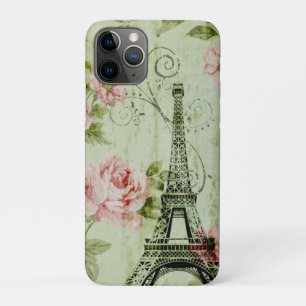 Capa Para iPhone 11 Pro torre chic primavera mint cor-de-rosa para as flor