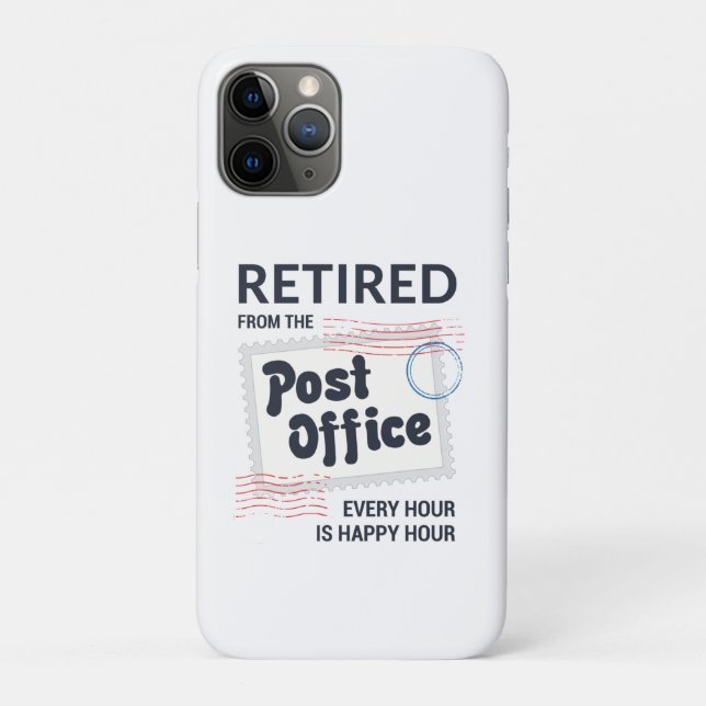 Capa Para iPhone 11 Pro Trabalhador Postal Aposentado, Mailman Funny (Verso)