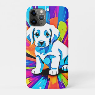 Capa Para iPhone 11 Pro Trabalho de arte de Cachorro Vibrante