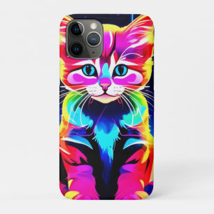 Capa Para iPhone 11 Pro Trabalho de arte de Gato Vibrante