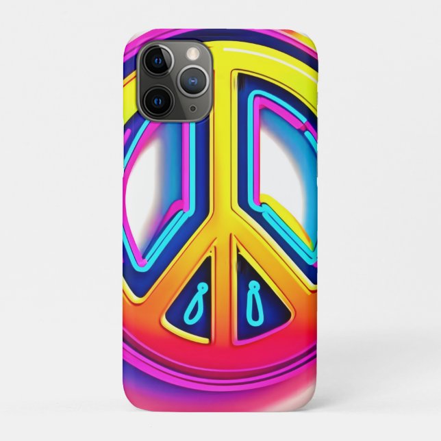 Capa Para iPhone 11 Pro Trabalho de arte de Paz Vibrante (Verso)