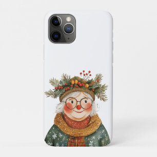 Capa Para iPhone 11 Pro Travesseiro Decorativo de Natal Avózinha Caprichos