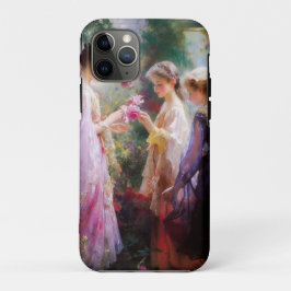 Capa Para iPhone 11 Pro Três garotas brincando num jardim