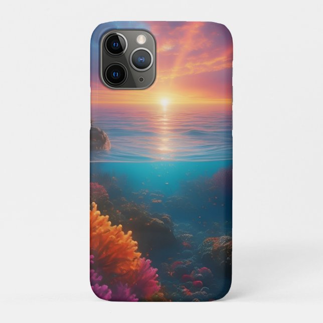 Capa Para iPhone 11 Pro Tropical Submarina 1 (Verso)