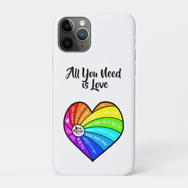 Capa Para iPhone 11 Pro Tudo o que Você Precisa é Amor (Verso)