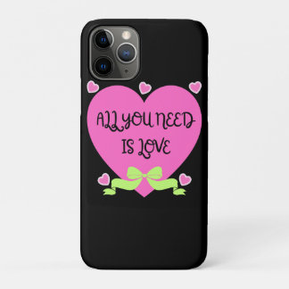 Capa Para iPhone 11 Pro Tudo o que Você Precisa É Amor Design de Dia dos N