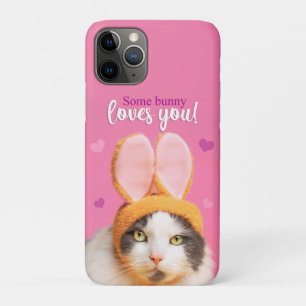 Capa Para iPhone 11 Pro Um Coelhinho Te Ama Um Gato Engraçado em Ouvidos C