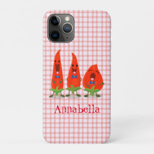 Capa Para iPhone 11 Pro Um desenho animado de pimentões cantando pimentões
