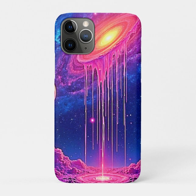 Capa Para iPhone 11 Pro Universo de Neon: Estrelas Reluzentes (Verso)