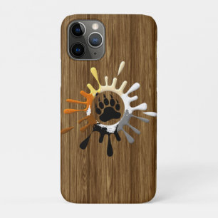 Capa Para iPhone 11 Pro Urso - Urso com Cores do Orgulho - Ursa na Madeira