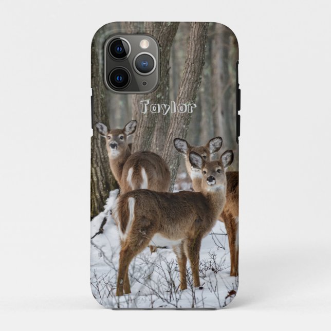 Capa Para iPhone 11 Pro Veado de inverno (Verso)
