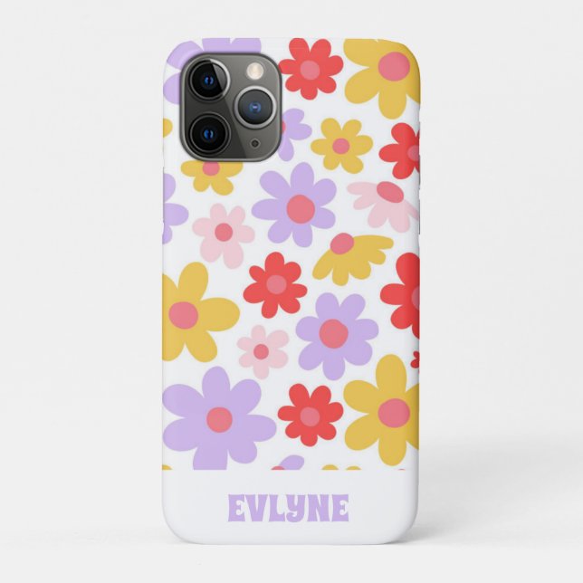 Capa Para iPhone 11 Pro Vermelhos Roxos Vermelhos Vermelhos Modernos Elega (Verso)
