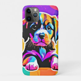 Capa Para iPhone 11 Pro Vibrant Puppy Trabalho de arte