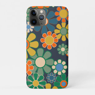 Capa Para iPhone 11 Pro Vintage Floral Retro 60s 70s Flores Estéticas