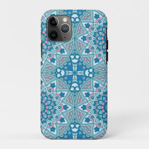 Capa Para iPhone 11 Pro Vintage geométrica Boho Paisley Botânico