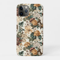 Vintage Ivory Flowers, Padrão de Rosas Multicolore
