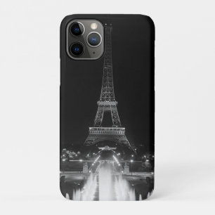 Capa Para iPhone 11 Pro Vintage Paris Fontains Tower Eiffel noite