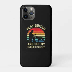 Capa Para iPhone 11 Pro Violão Proprietário do Cão-de-Pet Guitarista d