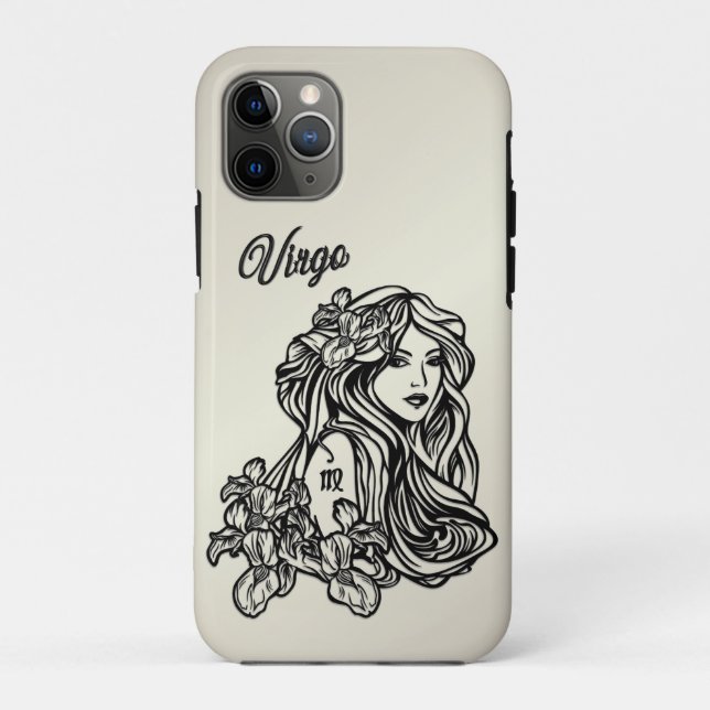 Capa Para iPhone 11 Pro Virgem Zodíaco Dourado (Verso)