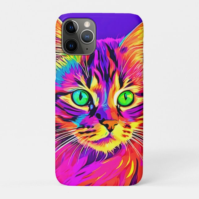 Capa Para iPhone 11 Pro Vivid Feline Design (Verso)