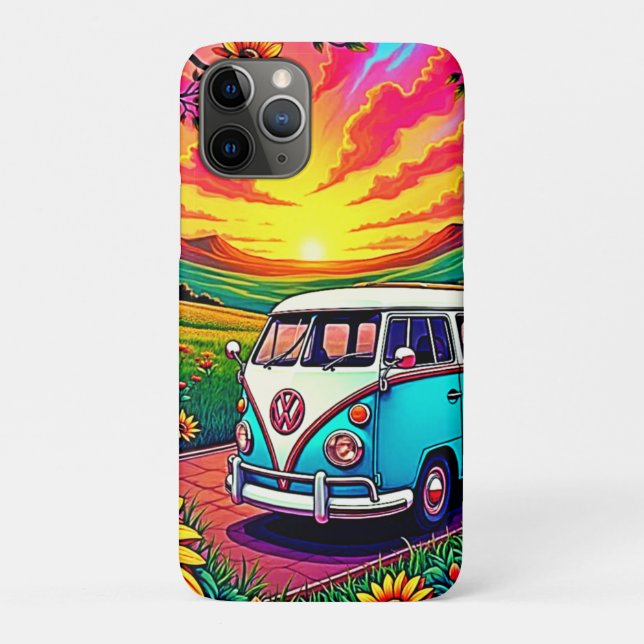 Capa Para iPhone 11 Pro Wanderlust Van Sunset Art (Verso)