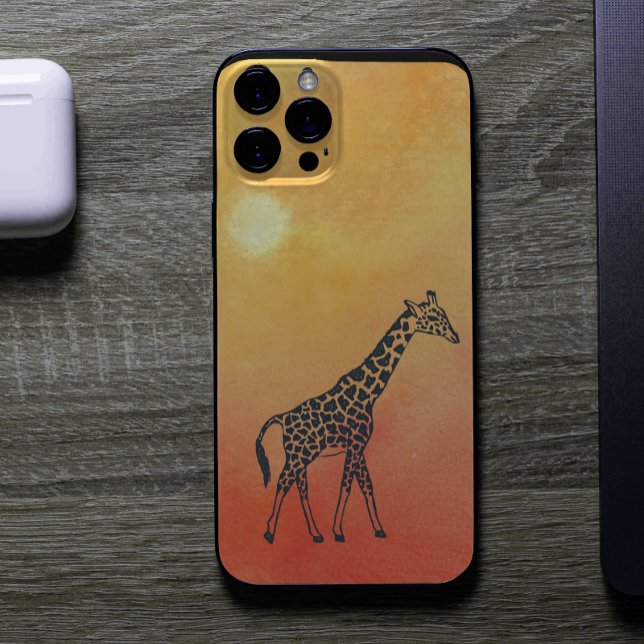 Capa Para iPhone 11 Pro Watercolor Sunrise Giraffe (Criador carregado)