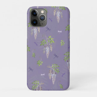 Capa Para iPhone 11 Pro Wisteria, ferns, & Dragonflies