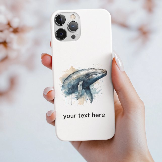 Capa Para iPhone 11 Pro Wonder de Baleia de Aquarela, personalizado (Criador carregado)
