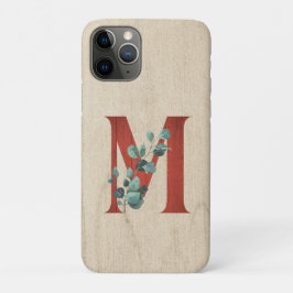 Capa Para iPhone 11 Pro Wood Russo e Eucalyptus - Letra M