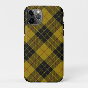 Capa Para iPhone 11 Pro xadrez amarelo e preto do MacLeod tartan