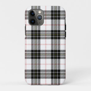 Capa Para iPhone 11 Pro Xadrez branca preta de tartan MacPherson