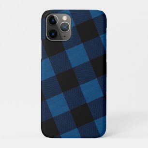 Capa Para iPhone 11 Pro Xadrez de lenhador azul