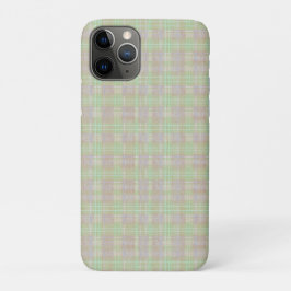 Capa Para iPhone 11 Pro Xadrez de Sage Neutro Desgastado