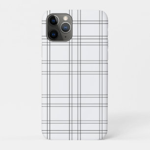 Capa Para iPhone 11 Pro Xadrez Preto e Branco Minimalista Moderno Padrão L