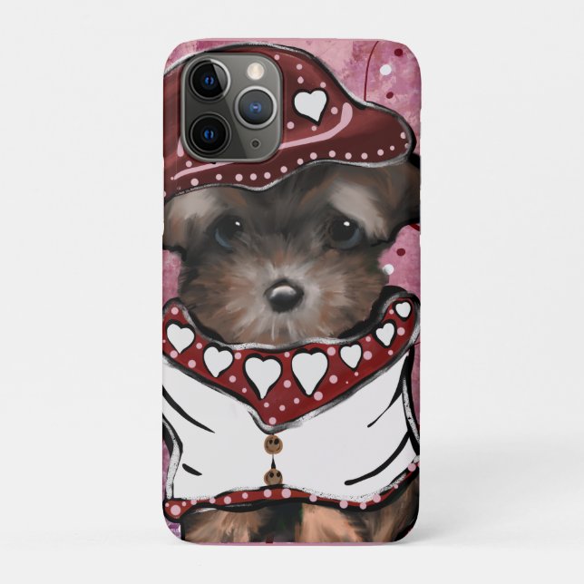 Capa Para iPhone 11 Pro Yorkie Poo (Verso)