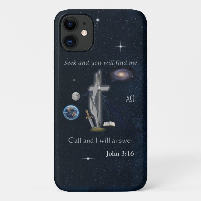 Capa Para iPhone 11 Procure e me encontrará. (Verso)