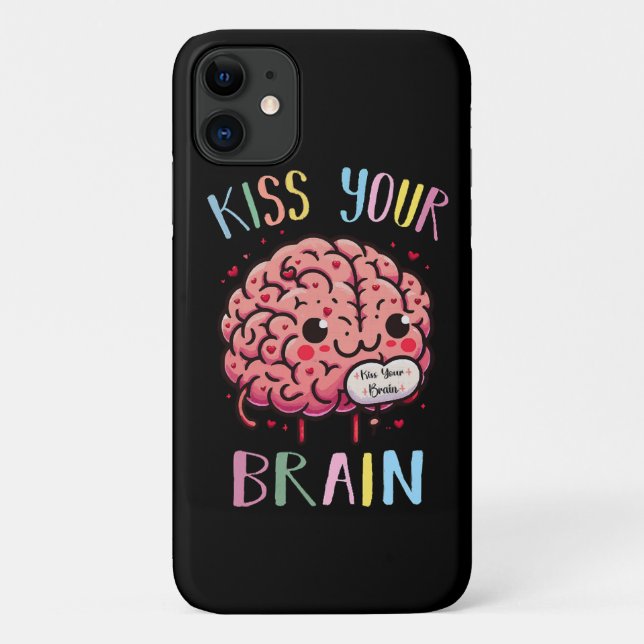 Capa Para iPhone 11 Professor Beija Seu Cérebro (Verso)