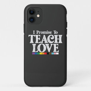 Capa Para iPhone 11 Professor Orgulho LGBT Eu Prometo Ensinar Amor Gay