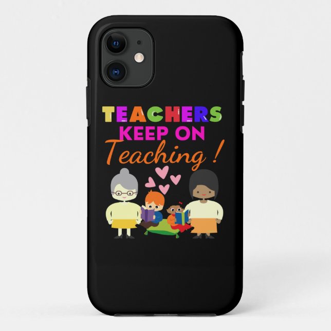 Capa Para iPhone 11 PROFESSORES CONTINUAM ENSINANDO professor engraçad (Verso)