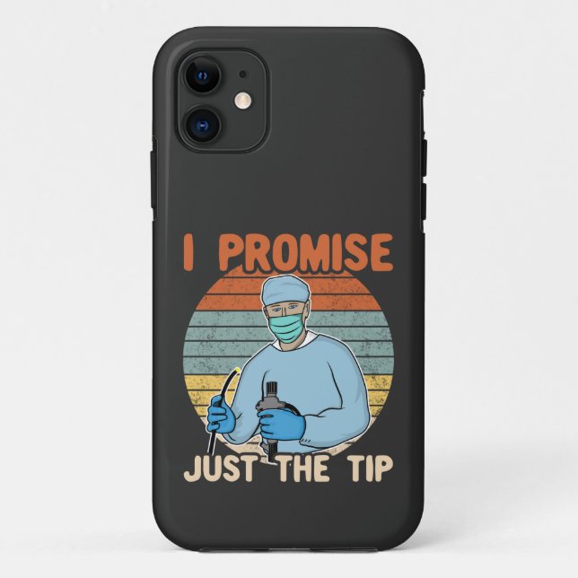 Capa Para iPhone 11 Prometo Apenas A Dica - Endoscopia, Colonoscopia T (Verso)