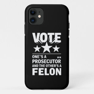 Capa Para iPhone 11 Promotor versus Eleitor Criminoso Engraçado Políti